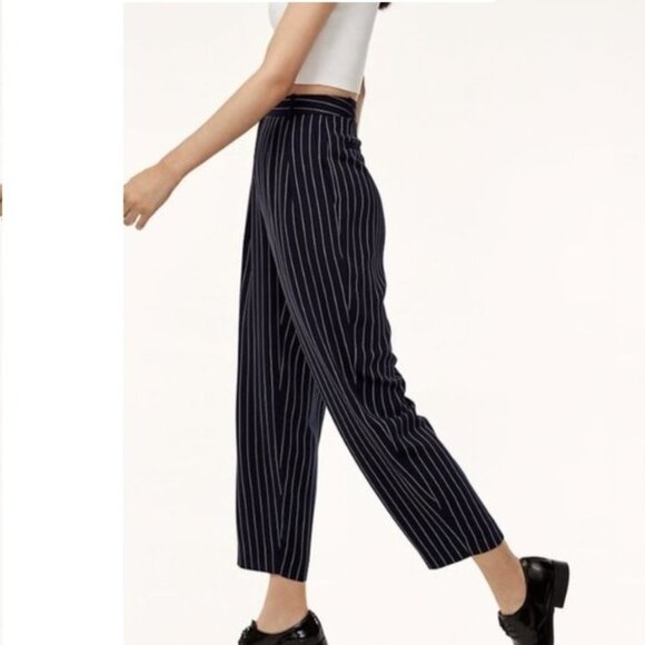 Aritzia Babaton Modesto Dress Pants Green with White strips Size 00 - Picture 10 of 16